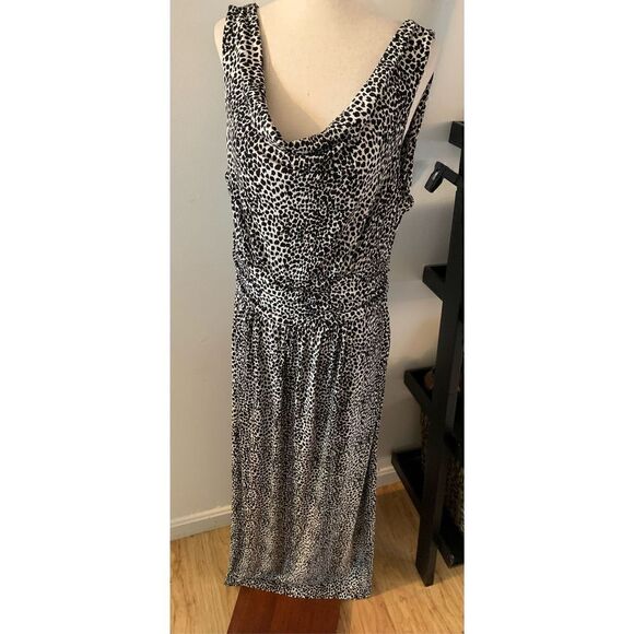 Chaus Animal print black and white maxi dress size M new - Picture 1 of 5